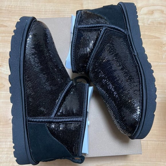 UGG® Women's Classic Ultra Mini Mirror Ball Cold Weather Boots - Picture 1 of 8